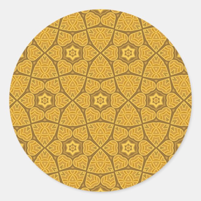 Sticker Rond Motif géométrique moderne ethnique (Devant)