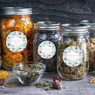 Sticker Rond Motif High Tea Party personnalisé