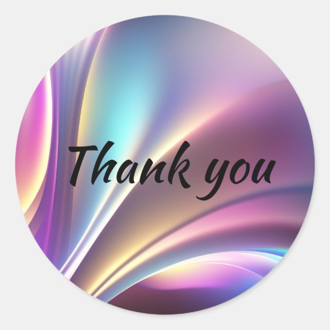 Sticker Rond Motif holographique (Devant)