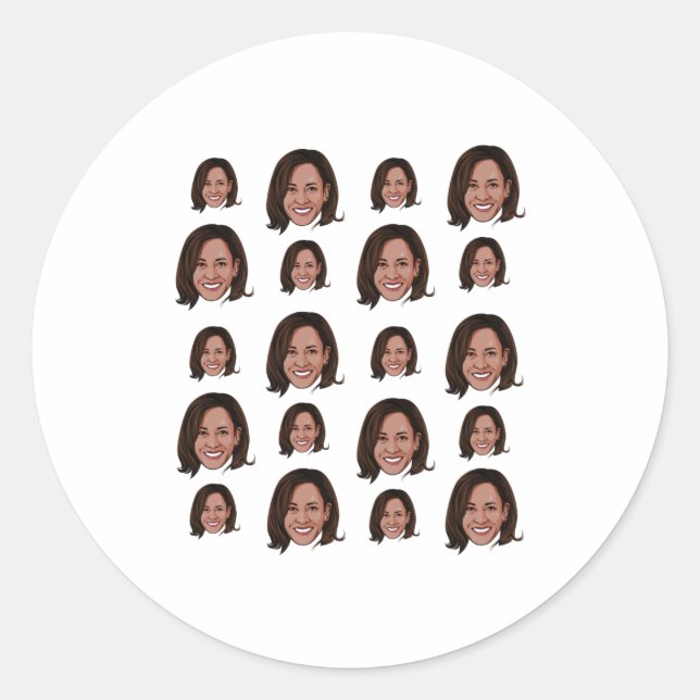 Sticker Rond Motif Kamala (Devant)