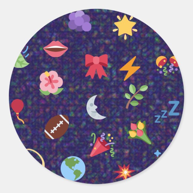 Sticker Rond  motif kawaii  (Devant)