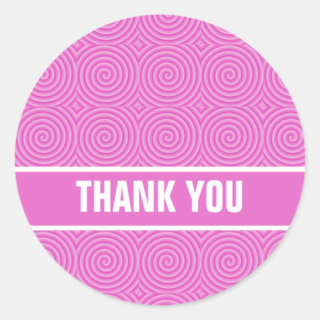 Sticker Rond Motif Lollypop rose (Devant)