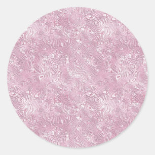 Sticker Rond Motif marbré Moire en soie en rose Dusty