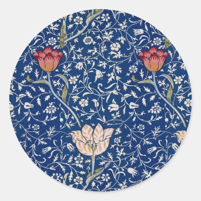 Sticker Rond Motif Medway de William Morris (Devant)