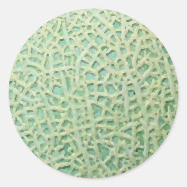 Sticker Rond motif melon (Devant)