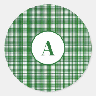 Sticker Rond Motif moderne blanc et vert