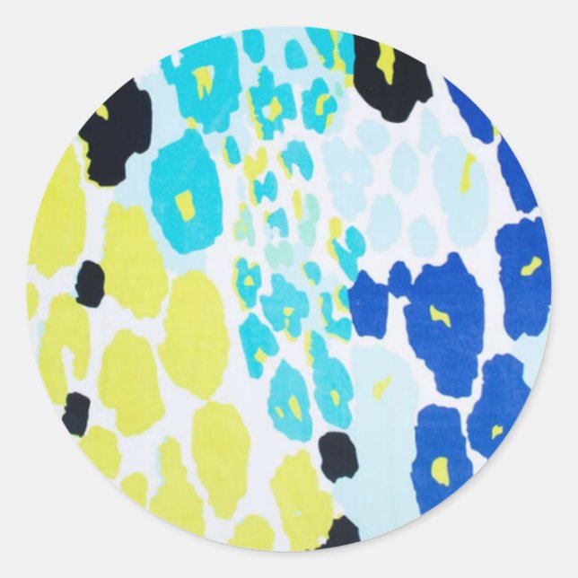 Sticker Rond Motif moderne tendance Leopard (Devant)