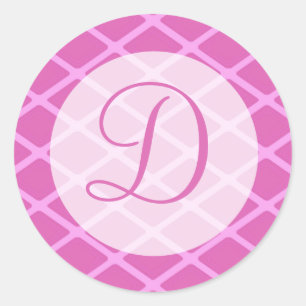 Sticker Rond motif monogramme