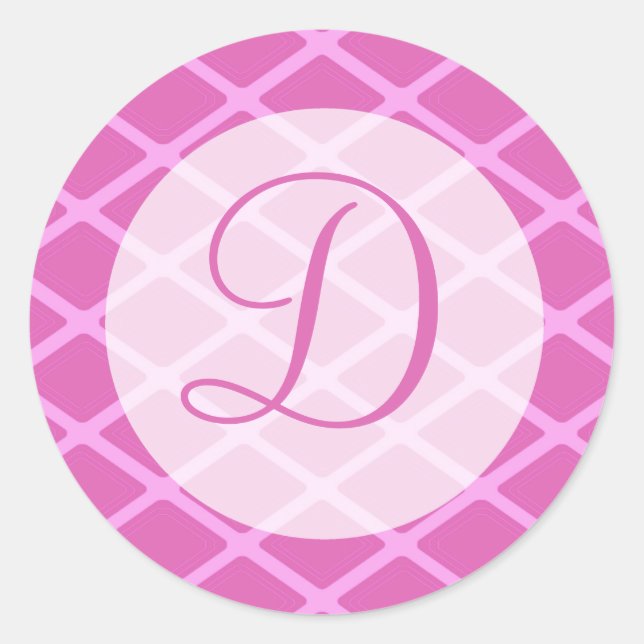 Sticker Rond motif monogramme (Devant)