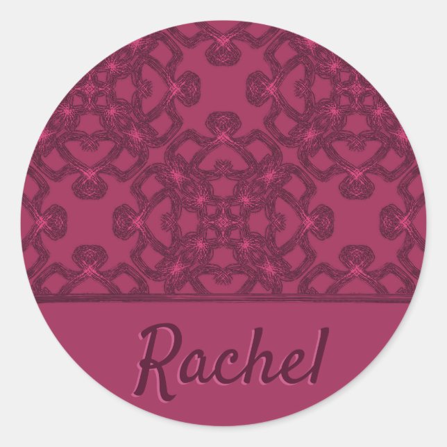 Sticker Rond Motif Mulberry personnalisé (Devant)