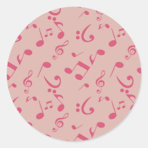 Sticker Rond Motif musical