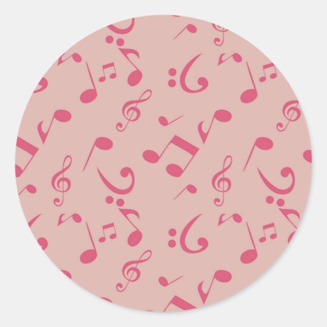 Sticker Rond Motif musical (Devant)