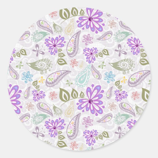 Sticker Rond Motif pastel pastel coloré (Devant)