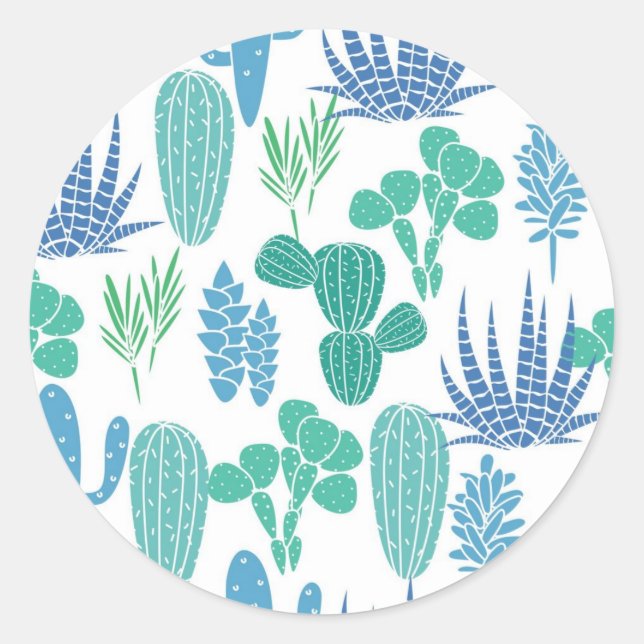 Sticker Rond motif plante (Devant)