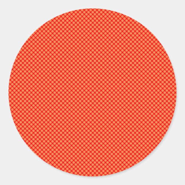Sticker Rond Motif Pois Bright Orange et Red Mini (Devant)