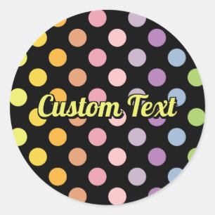 Sticker Rond Motif Pois Rainbow