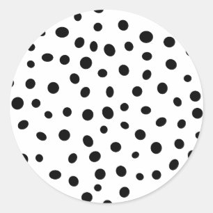 Sticker Rond Motif Polka Abstrait