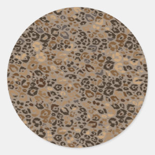 Sticker Rond motif poster de animal