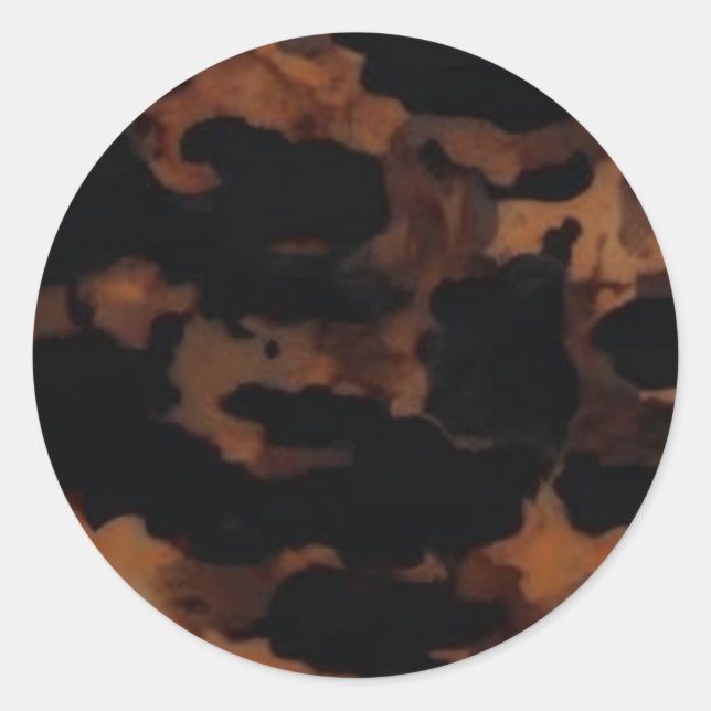 Sticker Rond Motif sans fil Tortoiseshell, Chic TortoiseShell (Devant)