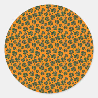 Sticker Rond motif shamrock