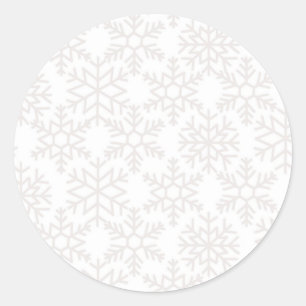 Sticker Rond Motif Snowflake