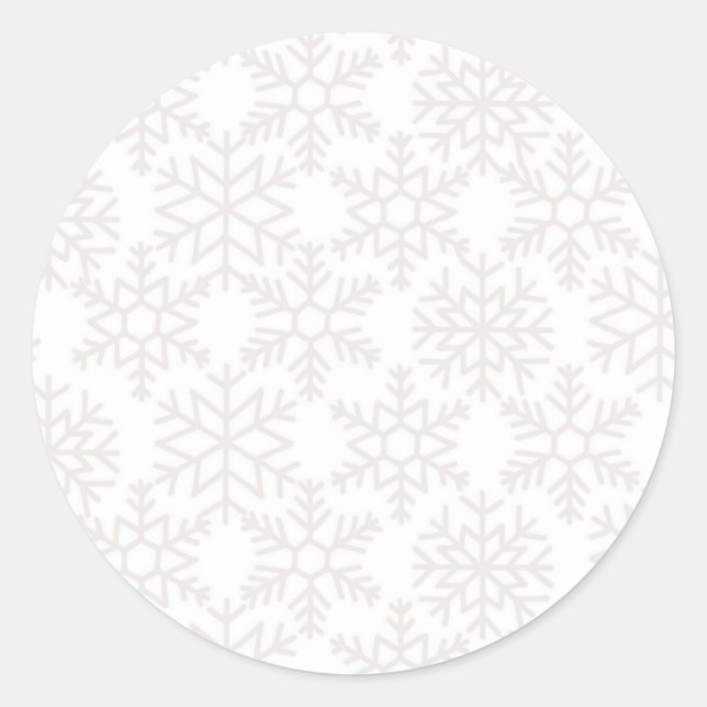Sticker Rond Motif Snowflake (Devant)