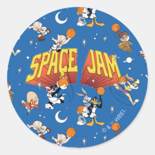 Sticker Rond Motif SPACE JAM™ TUNE SQUAD™ Espace Extra-Atmosphé