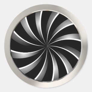 Sticker Rond Motif spiral