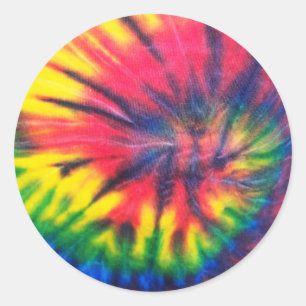 Sticker Rond Motif Tie-Dyed