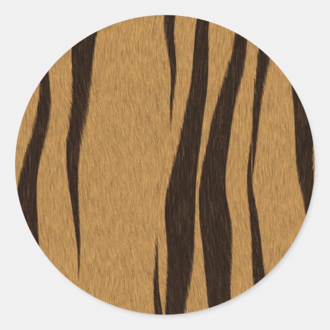 Sticker Rond Motif Tiger Stripes (Devant)
