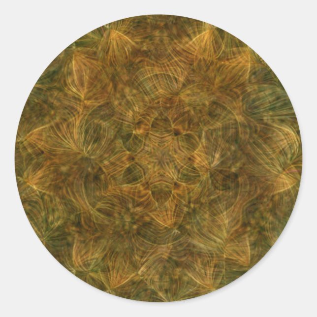 Sticker Rond Motif Tortoise Shell (Devant)