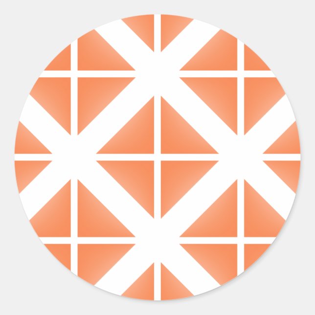 Sticker Rond Motif triangle Orange tendance (Devant)