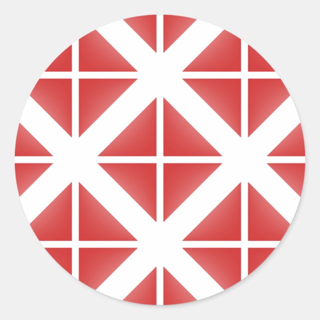 Sticker Rond Motif triangle rouge tendance (Devant)