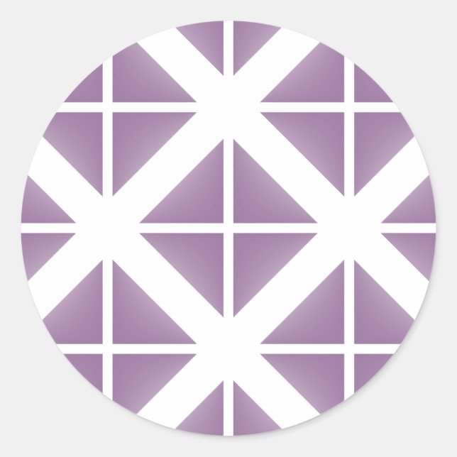 Sticker Rond Motif triangle tendance violet (Devant)