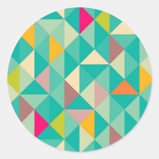Sticker Rond Motif triangles (Devant)