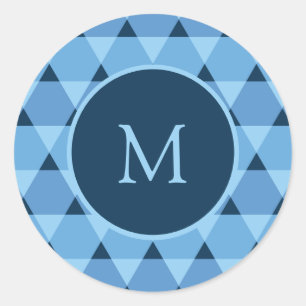 Sticker Rond Motif triangles