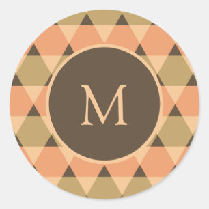 Sticker Rond Motif triangles