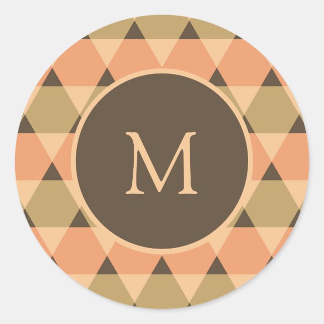 Sticker Rond Motif triangles (Devant)