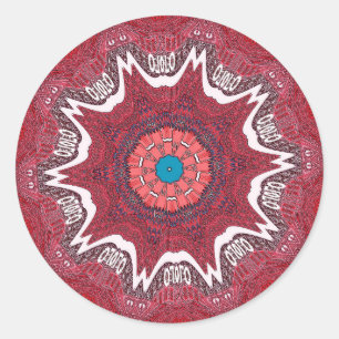 Sticker Rond Motif tribal de l'ethnie Sindh.jpg