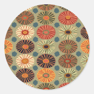 Sticker Rond motif vintage