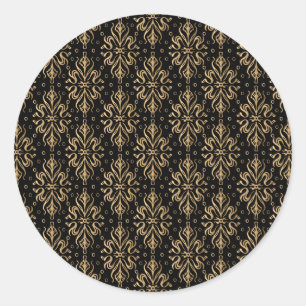 Sticker Rond Motif Vintage de luxe 3