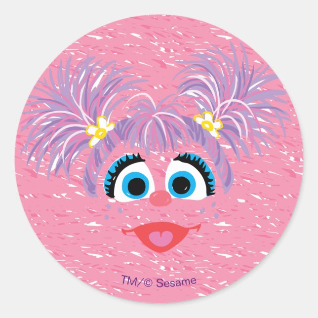 Sticker Rond Motif visage fourrure d'Abby Cadabby (Devant)