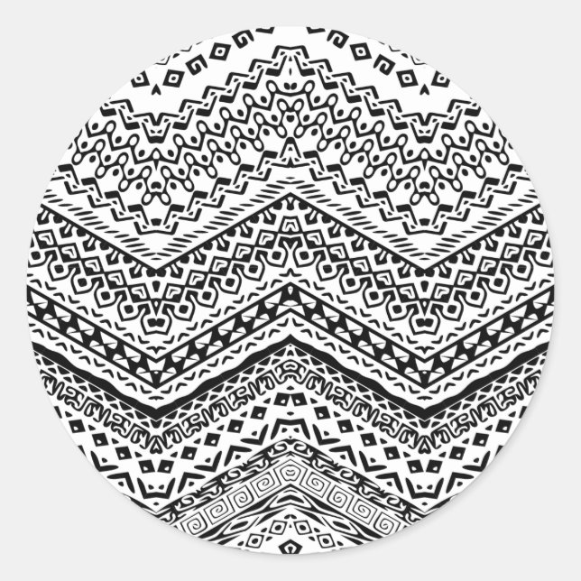 Sticker Rond Motifs ethniques 2 (Devant)