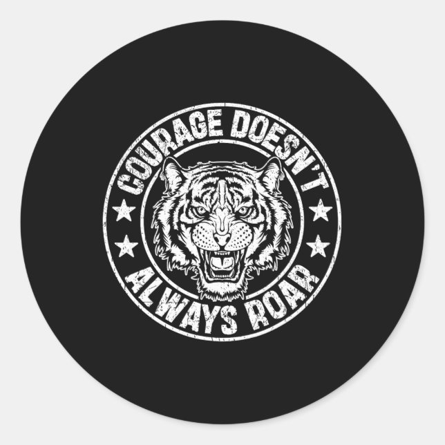 Sticker Rond Motivation de boxe Courage Empowerment  (Devant)