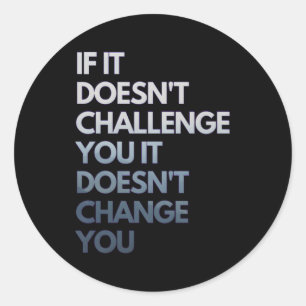 Sticker Rond Motivation de conditionnement physique Citation in