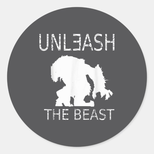 Sticker Rond Motivation de sport Unleahe Graphique de gym (Devant)