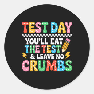 Sticker Rond Motivation Groovy Staar Jour de test d'État Vous m