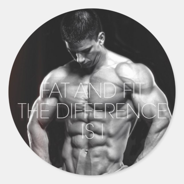 Sticker Rond Motivation gym (Devant)