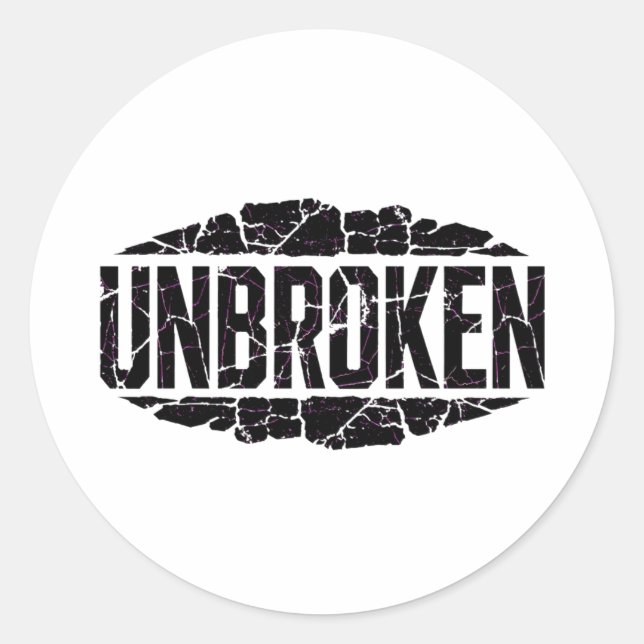 Sticker Rond Motivation Inébranlable  (Devant)