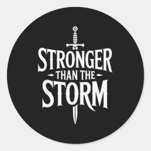 Sticker Rond Motivation Inspirante Positive, Plus Fort Que T